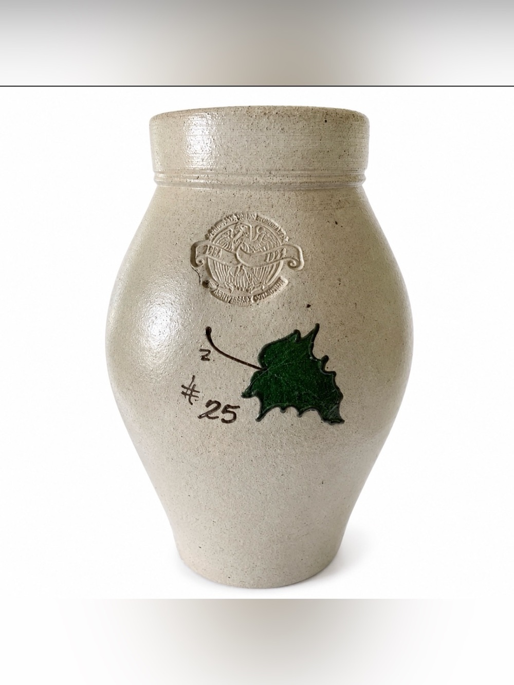 Rockdale Union Pottery Vase Anniversary Collectors Edition Salt Glazed Grape - Picture 8 of 9